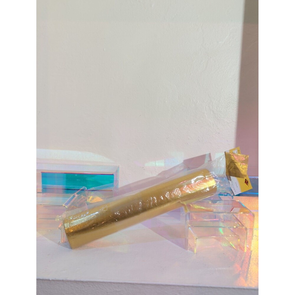 Gold Lame' Table Runner 50-foot Roll 12" x 50' Plastic Tableware Decoration